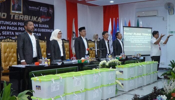 Pleno Terbuka KPU Tidore Perhitungan Suara Tingkat Kota Berjalan Aman