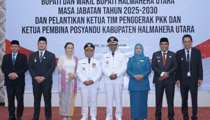 Hadiri Pelantikan Bupati dan Wakil Bupati Halmahera Utara, Wakil Wali Kota Tidore Sampaikan Ucapan Selamat