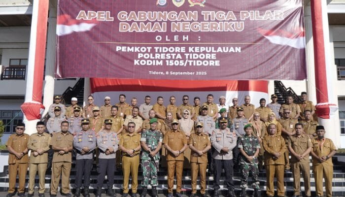 Apel Tiga Pilar Damai Negeriku Pemkot Tidore Gabung Jurus Bersama TNI/Polri