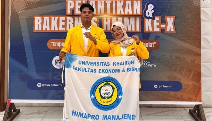 Dua Mahasiswa Manajemen FEB Unkhair Sukses Ikuti Rakernas HMMI ke-X di Kota Makassar