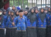 ASN Tidore Tetap Semangat Ikuti Upacara HUT ke-54 Korpri Meski Diguyur Hujan