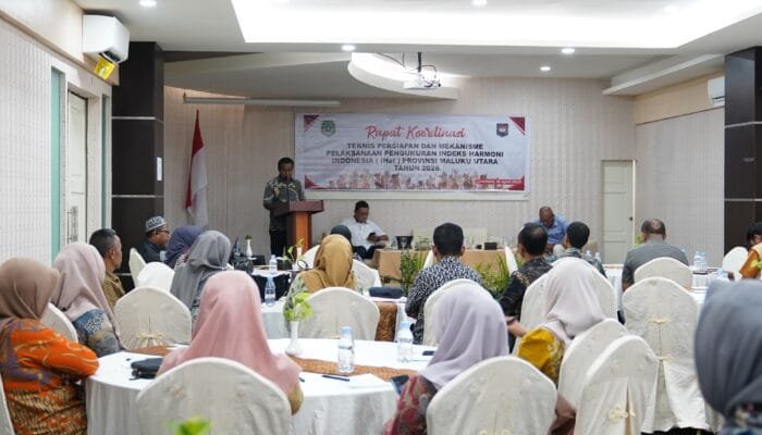Pemprov Malut Gelar Rakor Pengukuran Indeks Harmoni Indonesia 2026
