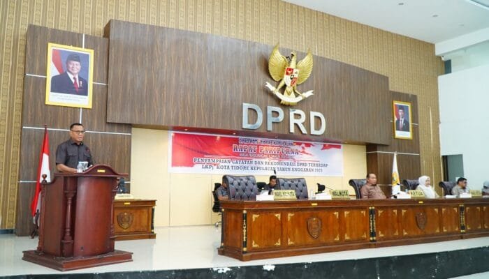 DPRD Sampaikan Rekomendasi LKPJ 2025, Wali Kota Tidore Tekankan Efisiensi dan Prioritas Pembangunan