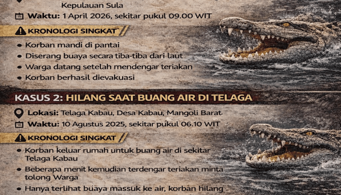 Konflik Manusia dan Buaya di Kepulauan Sula: Dari Pantai, Telaga, hingga Laut