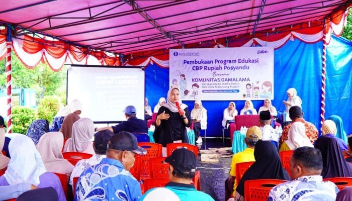 TP PKK Tidore Hadiri Edukasi CBP Rupiah BI Malut di Desa Ampera