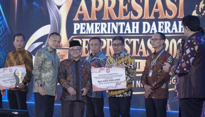 Kota Tidore Raih 2 Penghargaan Sekaligus Dalam Ajang Apresiasi Pemda Berprestasi Tahun 2026
